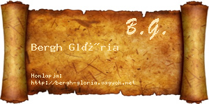 Bergh Glória névjegykártya